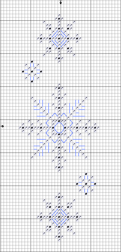 Small Snowflake Knitting Chart