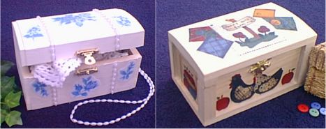 Fabric Decoupage Boxes