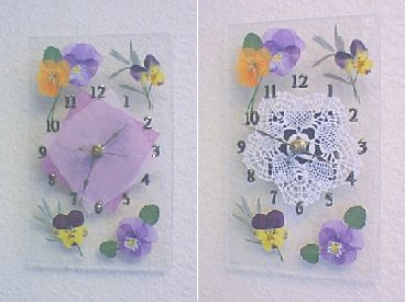 Pressed Flower Clock