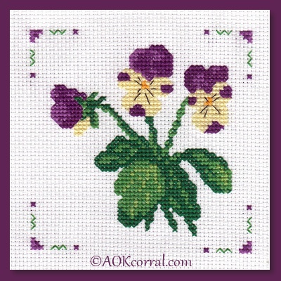 Pansy Cross Stitch