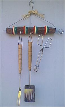 Shish Kabob Barbecue Utensil Rack