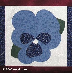 Finished Pansy Applique