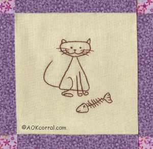 Free Hand Embroidery Cat Patterns