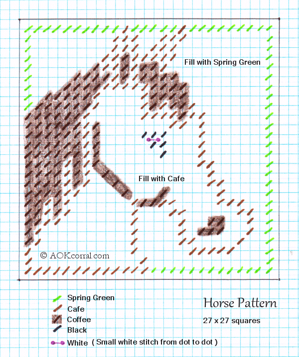 Plastic Canvas Horse Pattern